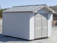 8x12 Vinyl Front Entry Peak Style Storage Shed from Pine Creek Structures of Spring Glen