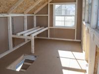 6x8 Chicken Coop Interior Nesting Boxes, Roosts, and Ramp